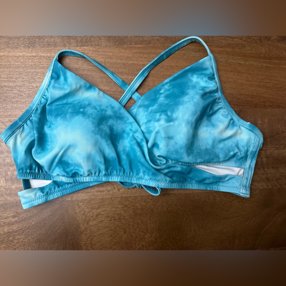 PINK Victoria's Secret Blue Bikini Top